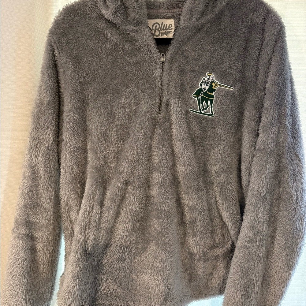 Blue 84 Gray Plush Half-Zip Pullover